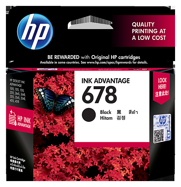 惠普HP 678 号CZ107AA黑色墨盒